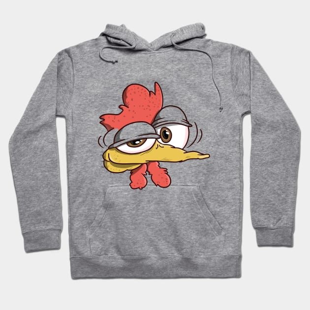 Chicken Face Cartoon Hoodie by PLMaszat9405